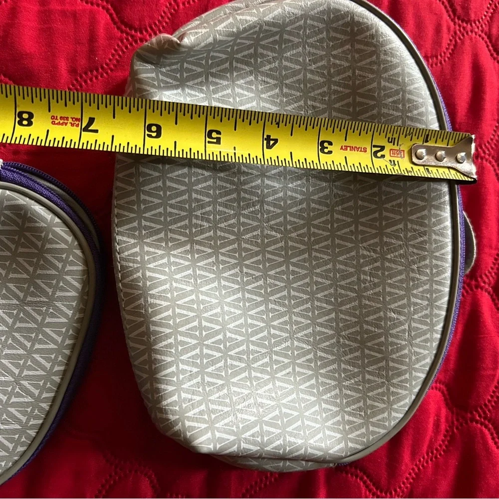 Vintage Avon Sales Meeting Star Gray Cosmetic Bag Set, toiletry bag set of 2